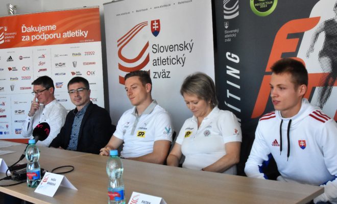 Tlačová konferencia pred mítingom Elán 2023: Radoslav Dubovský, Peter Korčok, Ján Volko, Naďa Bendová, Patrik Dömötör